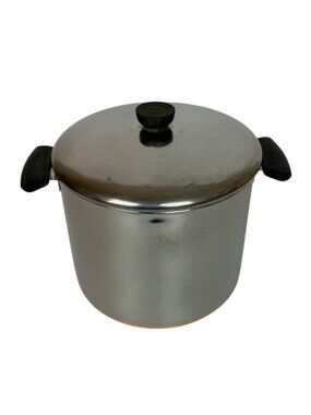 Revere Ware Copper Clad Stainless Steel 8-Quart Stockpot With Lid USA Pre-1968